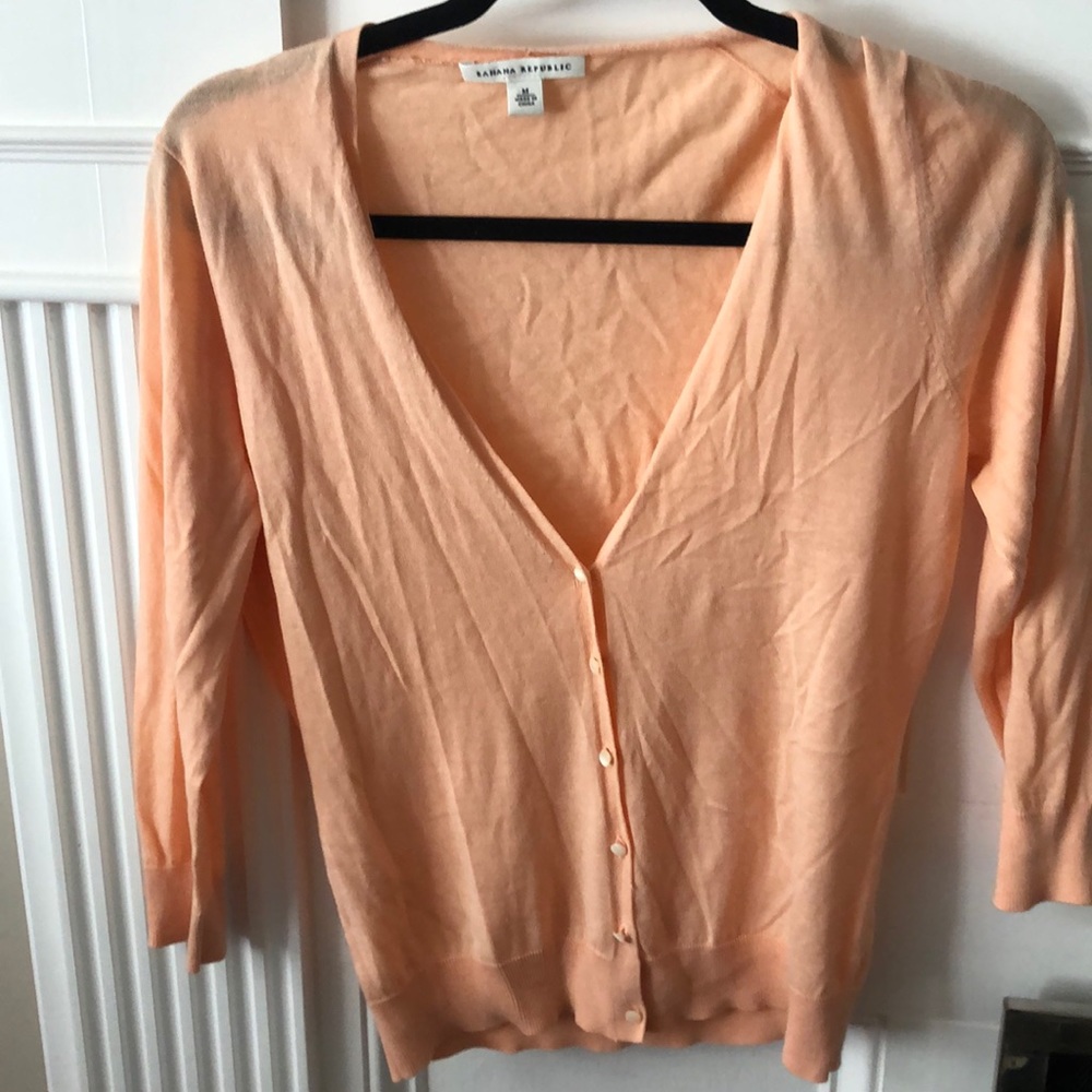 Peach cotton cardigan